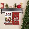 2pcs Christmas Kitchen Towels Buffalo Plaid Xmas Hand Towels Christmas Decorations for Home 2025 Navidad Noel Dish Towels Gifts