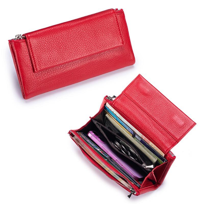 New Women's Long Wallet Large Capacity Leather Multi-function Wallet Fashion Texture Mobile Phone Bag Clutch Bag