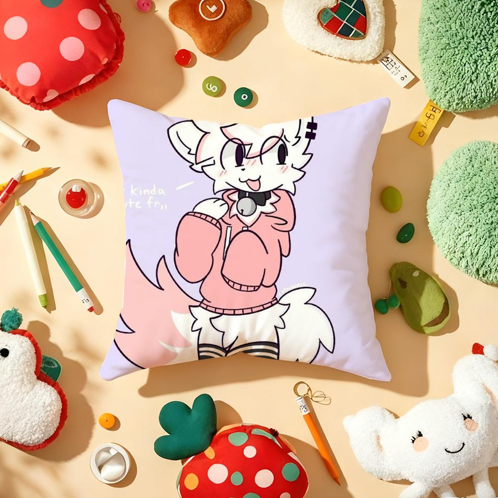 BBoykisser Cat Cute Cushion Cover Plush Fabric Soft DoubleSided Printed Sofa Warm Winter Home Gift Pillow Cover