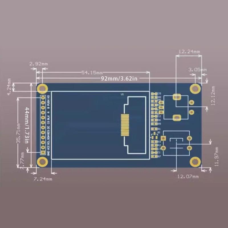 Fully Color 128x160TFT LCD Display Module With Durability EC11 Rotarys Encoders SPI Control Module Electronic Component