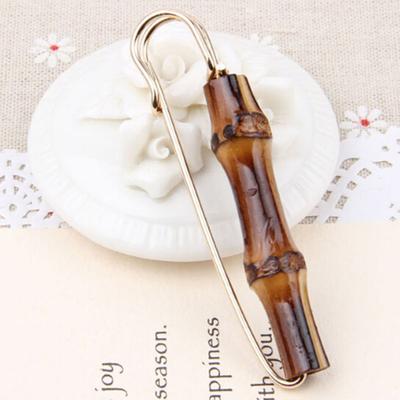 Unisex Fashion Brooch Badge Retro Bamboo Pin Fashion Clothing Decoration Accessories