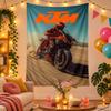 Polyester Wall Tapestry with KTM Racing Design, Decorative Hanging for Bedroom Living Room Dorm