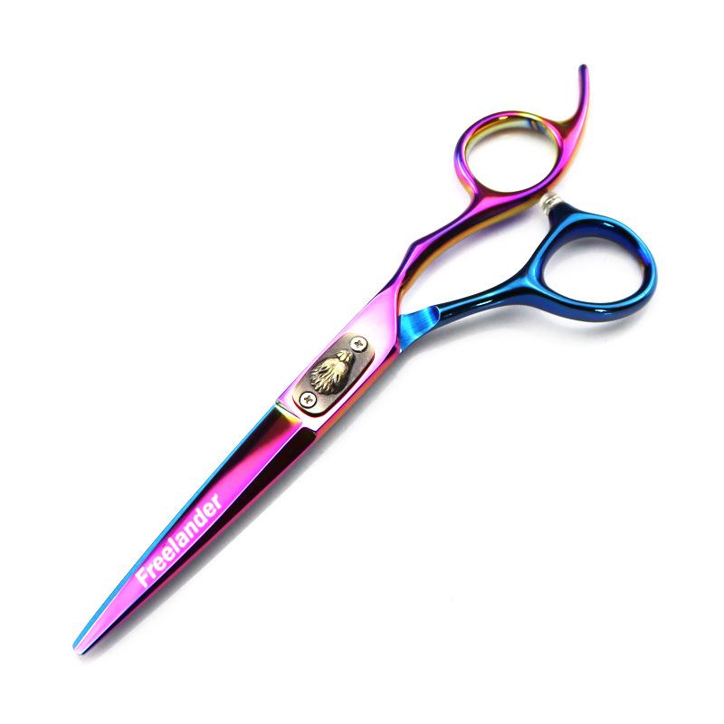 Blue And Pink High-End, Wolf Head Hair Scissors, Haircut, Flat Scissors, Bangs, Tooth Scissors, Thin Scissors Fmlt-03