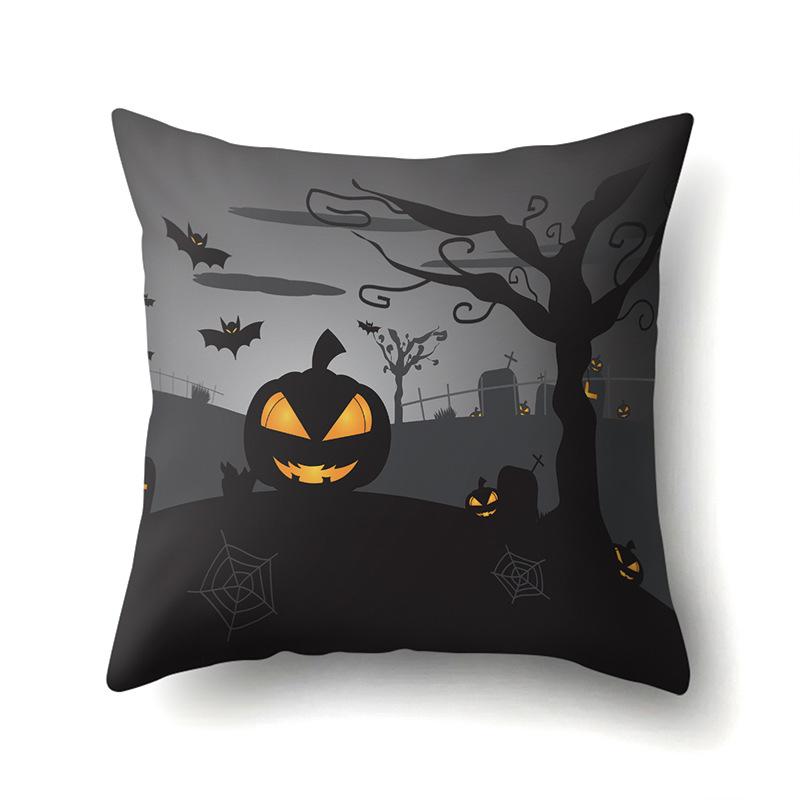 Halloween Pillowcase Car Waist Pillow Pumpkin Sofa Cushion Cover Office Home Living Room Pillowcase