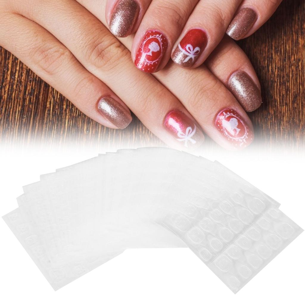 50 Sheet Waterproof DoubleSided Fake Nail Adhesive Tabs Transparent Gel Nail Tape