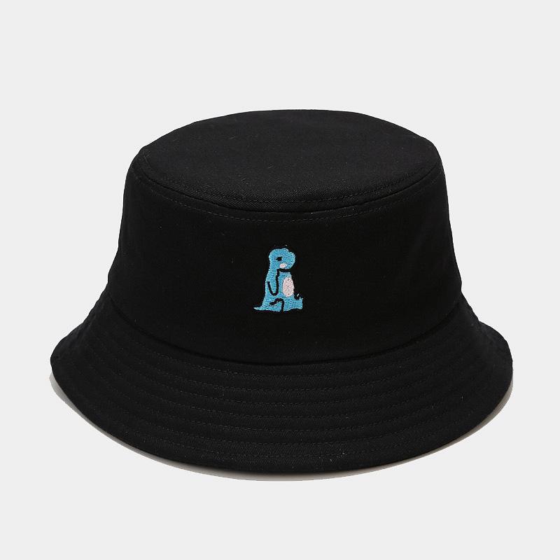 New cute cartoon little dinosaur pattern bucket hat male and female students outdoor leisure visor tide basin hat