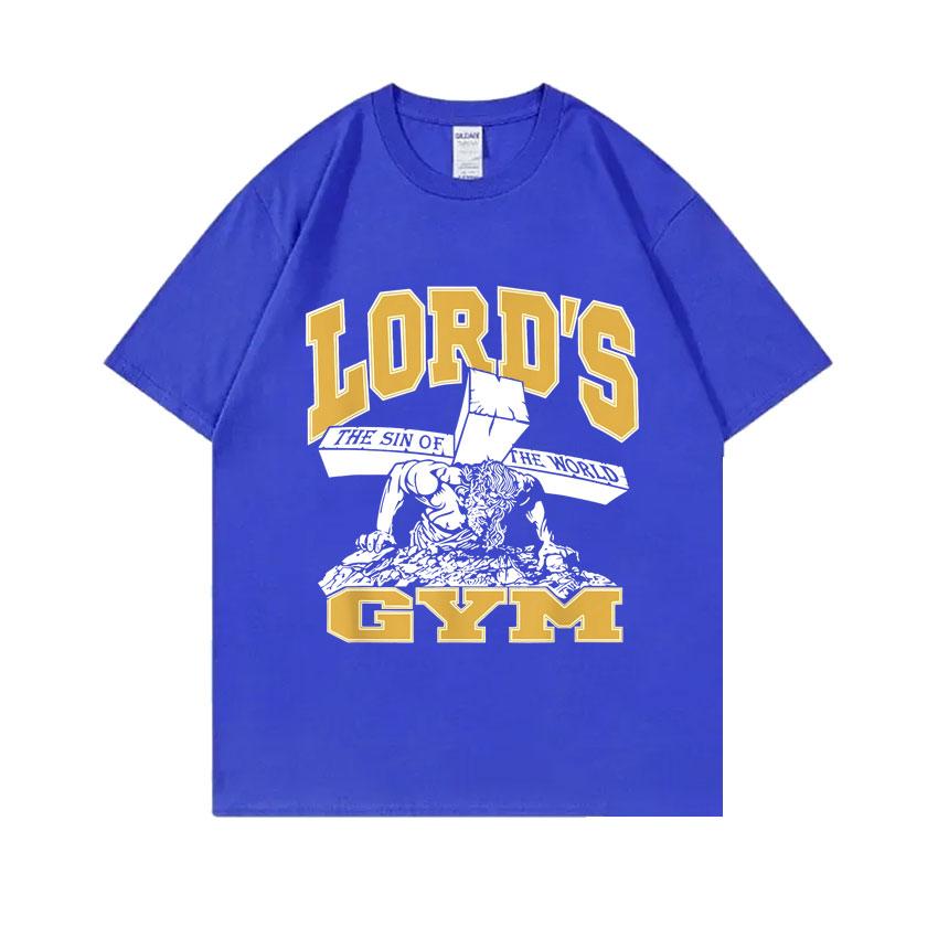 Jesus Christ God Lords Gym The Sin of The World Tshirt Unisex Women Pump Fitness Funny Meme T Shirts Unisex Soft Cotton Short Sleeve
