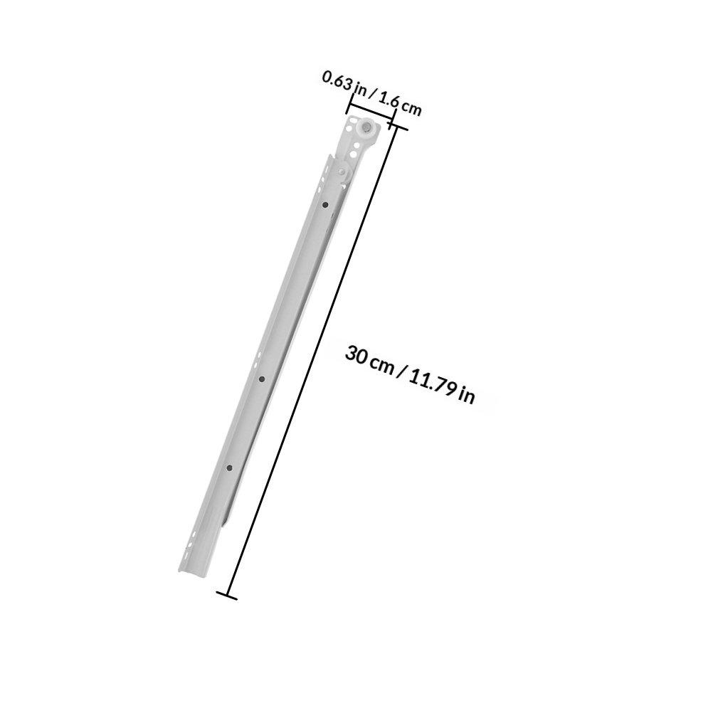 

2Pcs Two Section Slide Rail Heavy Duty Drawer Slides Smooth Operation Household Replacement Rails Keyboard Tray Guide белый