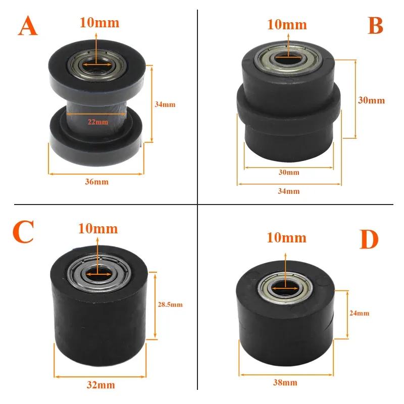 M10 Drive Chain Roller Pulley Wheel Slider Tensioner Wheel Guide For Street Bike Enduro Motorcycle Motocross CRF 10mm