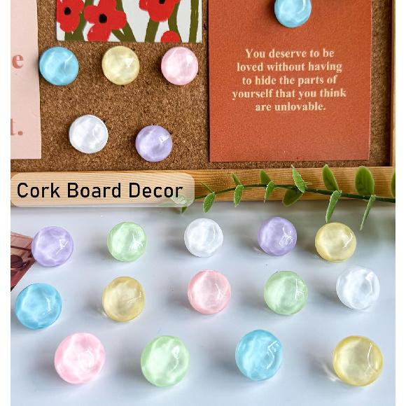 24Pcs Decorative Push P,Thumb Tacks,Bulletin Board Tacks,Cork Board Tacks,Thumb Tack Decorative for CorkBoard, Office Organization or Home,Classroom