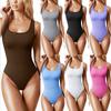 Damen U-Ausschnitt Ärmelloses Tanktop Bodysuit für den Europäischen und Amerikanischen Markt