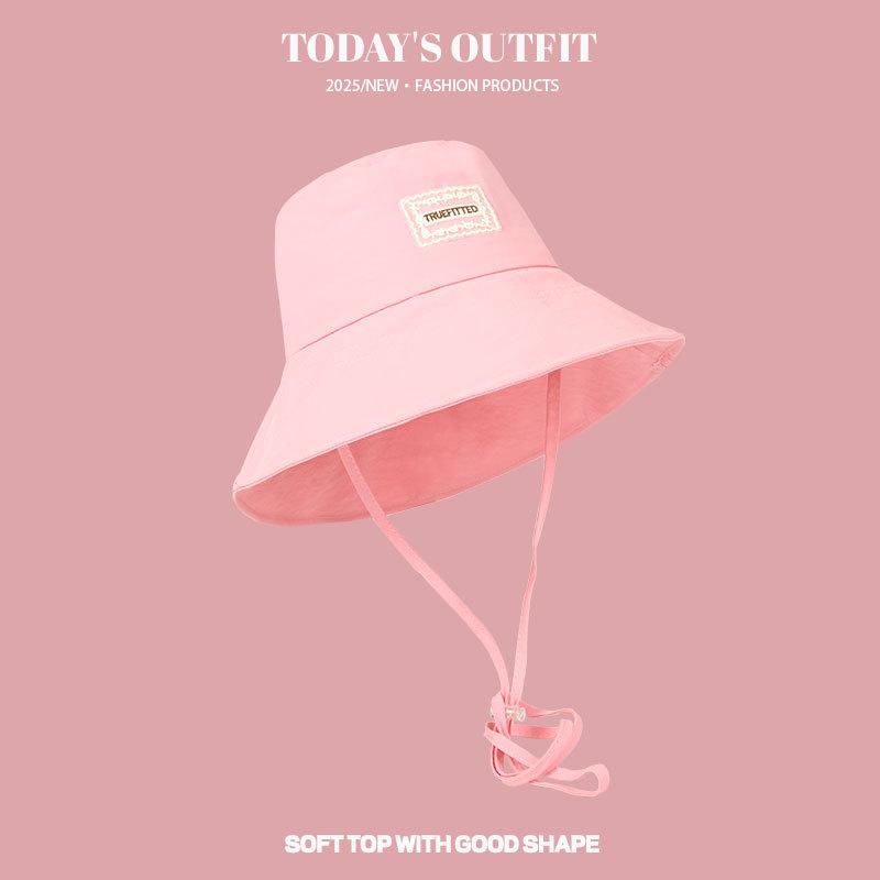 New Outdoor Casual Versatile Fisherman Hat for Women In Summer Sun Protection Sun Hat Big Head Circumference Showing Face Small Basin Hat Trendy