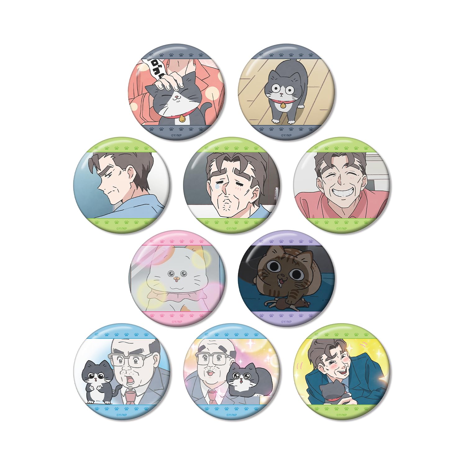 

TV Anime Old Man Who Reincarnated as a Trading Scene Badges Box of 10 The Cat