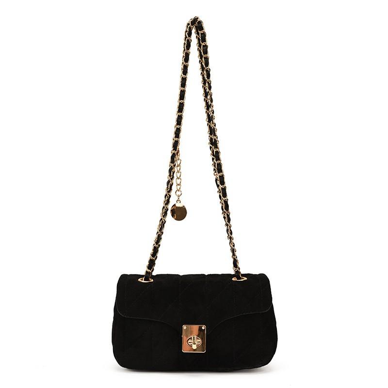 Womens Mini Square Crossbody Bag With Rhombus Quilting Chain Strap Daily Commute Urban Style