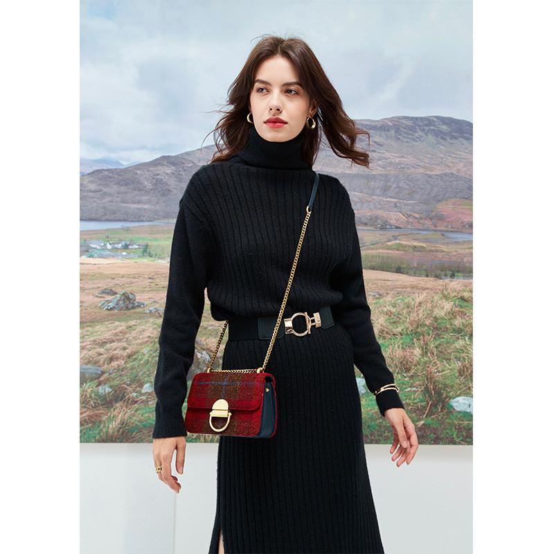 Stylish Harris Tweed Tote Bag For Women Large Capacity Everyday Shoulder Bag