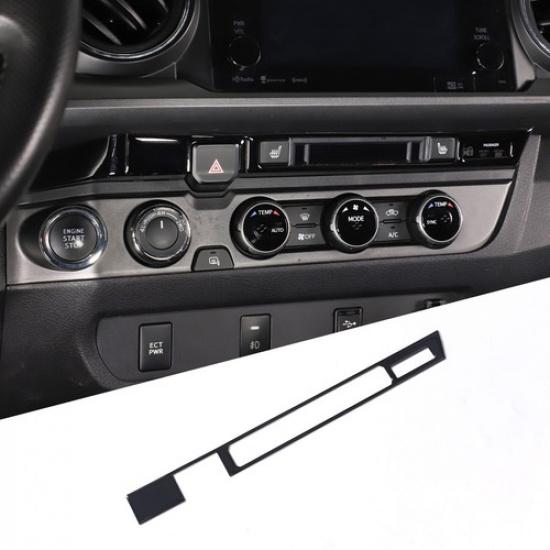 Glossy Piano Black Warning Light Switch Sticker Trim For Toyota Tacoma 2016-