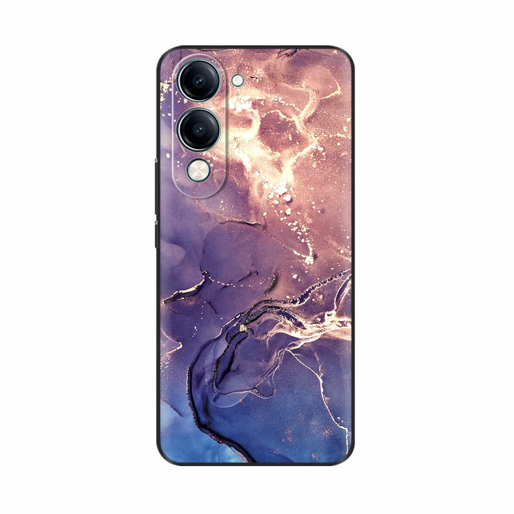 For Vivo Y19 5G Case Cool Painting Soft TPU Covers Black Silicone Back Cover for Vivo Y19 5G Y 19 Phone Cases Cartoon Fundas