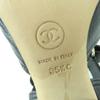 Great CHANEL Sandals COCO Mark Turnlock Sandals In Leather Black 35.5 G37387 Used