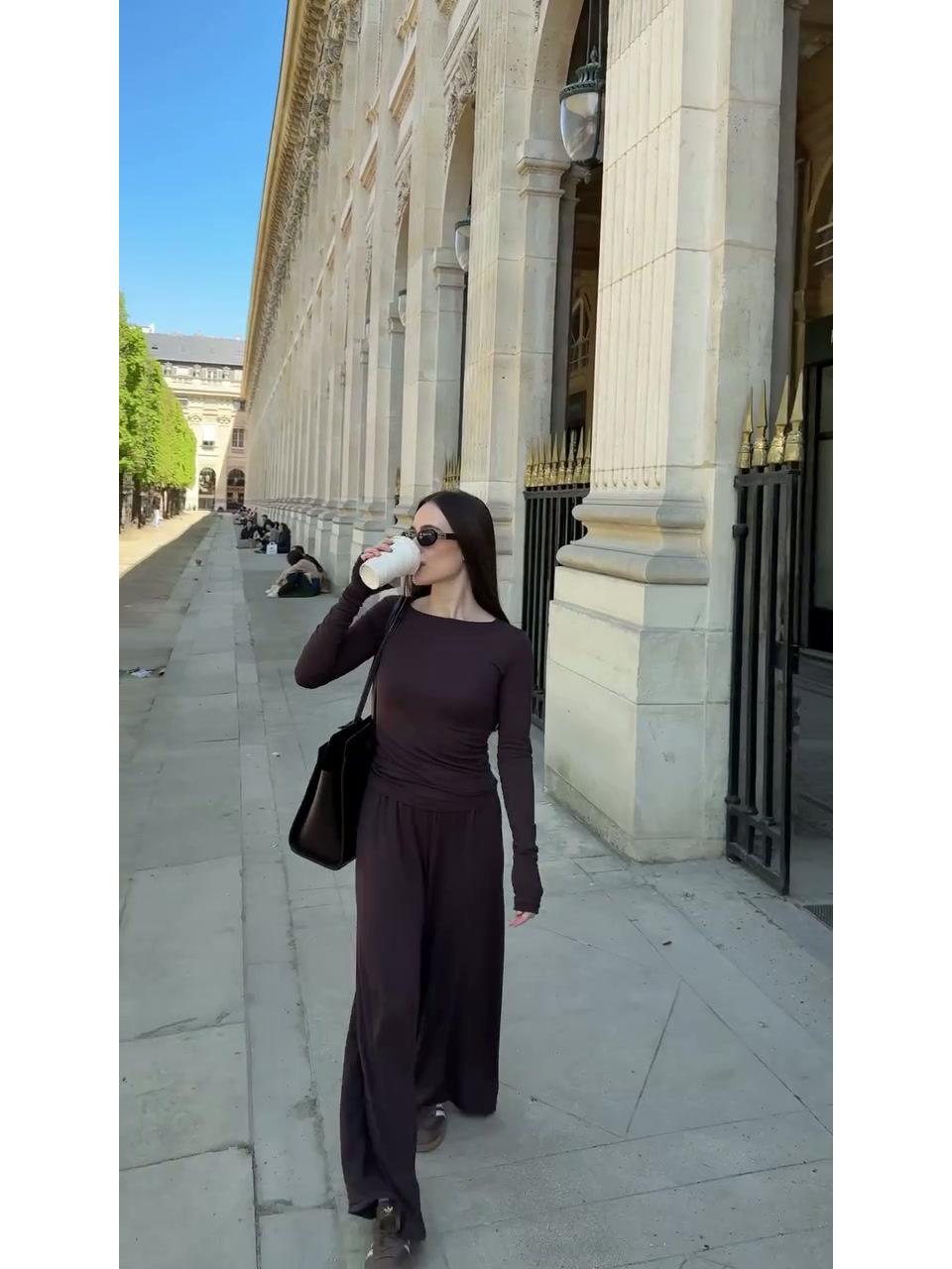 2025 Summer European & American Fashion Long-Sleeve Slimming Bodycon Dress XS чёрный