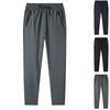 Zomerse Lichtgewicht Sneldrogende Casual Rechte Broek voor Mannen met Elastische Tailleband en Stretch Ademende Broek
