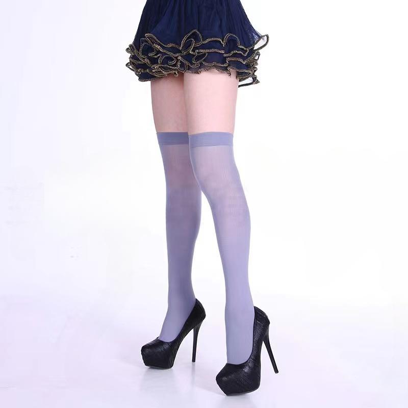 Neon Color Thigh High Stockings Women Sexy Stockings Orange Yellow Evening Party Wear Knee High Socks For Women Girls