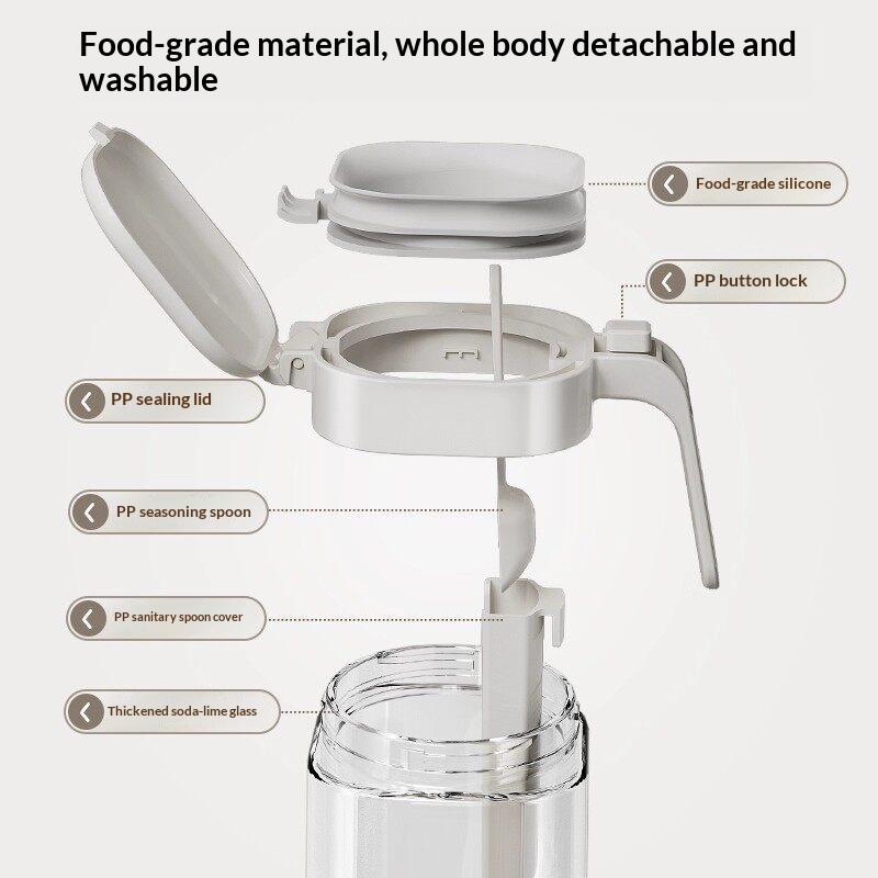 Spice Box Separate Spoon Seasoning Container Home Sealed Moisture-Proof Salt Jar Seasoning Bottle Jars Bottle Kitchen Tool