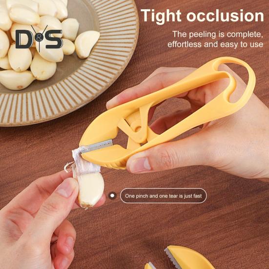 Knoblauchschäler aus Edelstahl, Hautentferner, Zwiebelschäler, Werkzeug, ergonomische Handpinzette zum Knoblauchschälen, Clips, Zange zum schnellen Schälen