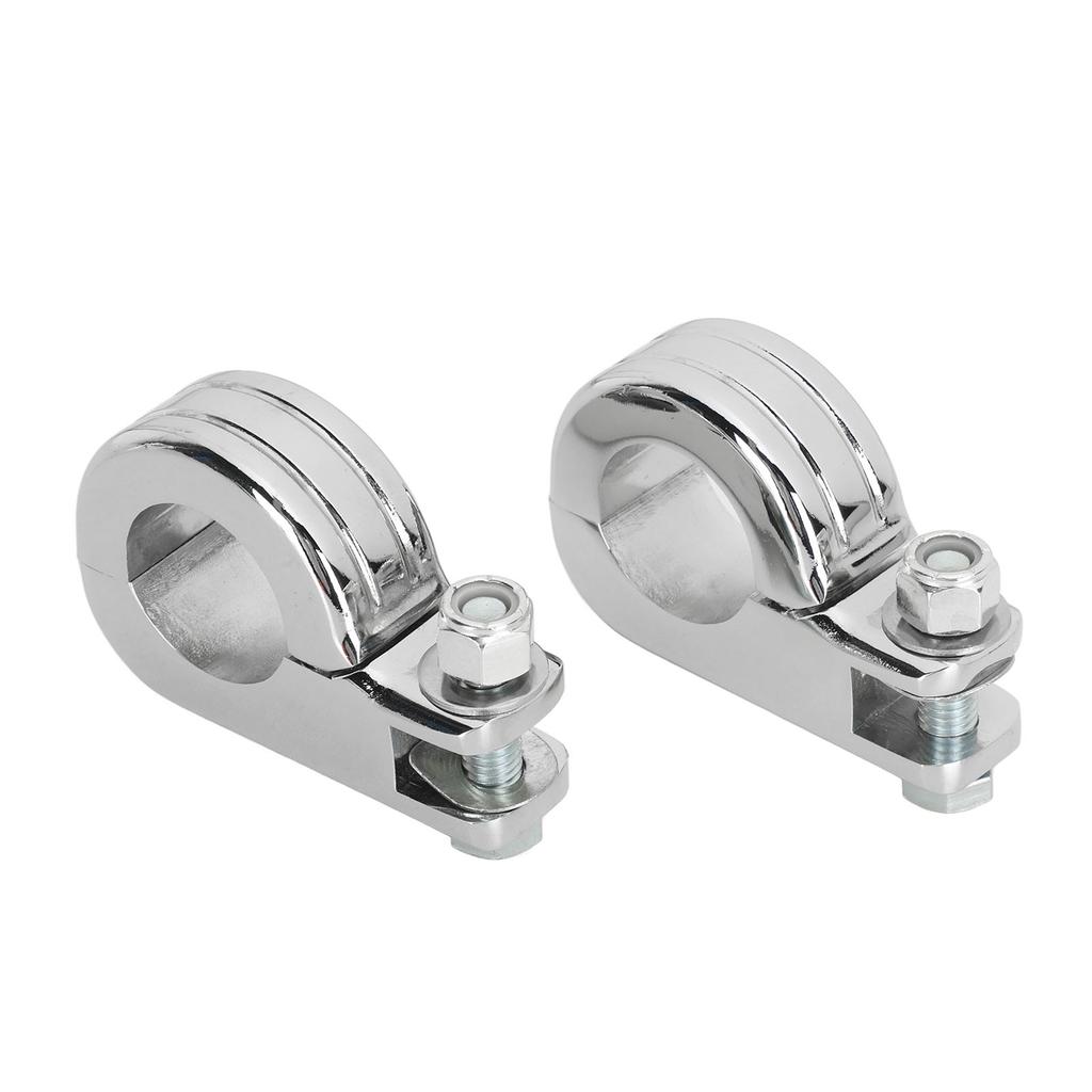 Footpeg P Clamp Mounting Kit Aluminium Alloy Foot Rest Pedal Clamp Bracket for Motorcycle Silver