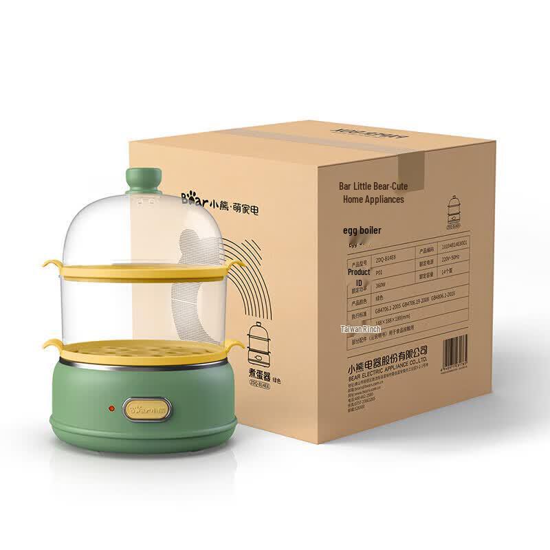 Little Bear Mini Double-Layer Electric Egg Cooker & Steamer CN plug (adapter included)