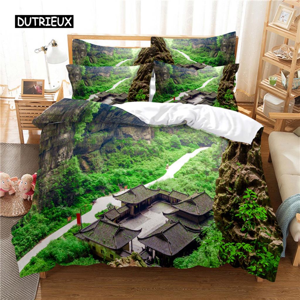 Schöne Landschaft Bettwäsche Set Bettbezug Set 3d Bettwäsche Digitaldruck Bettwäsche Queen Size Bettwäsche Sets Mode Designs