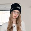 Bowknot Knitted Hat Wool Hat Knit Cap Casual Pearl Bow Beanies  Girls