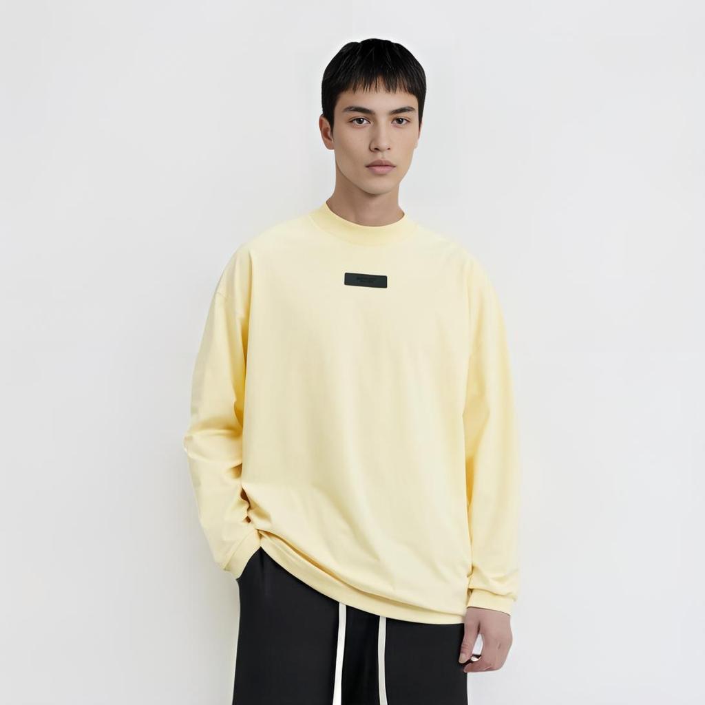 Fear of God Essentials Long-Sleeve Tee Garden Yellow Men Tops 125SP244201F