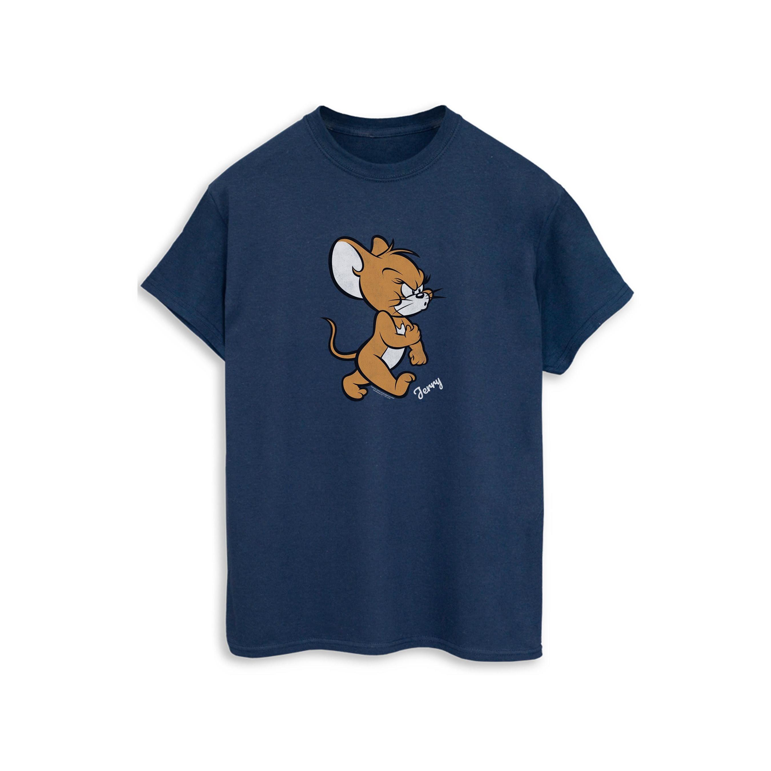 Tom And Jerry Tom en Jerry Heren muis katoenen T-shirt XL marineblauwe kleur