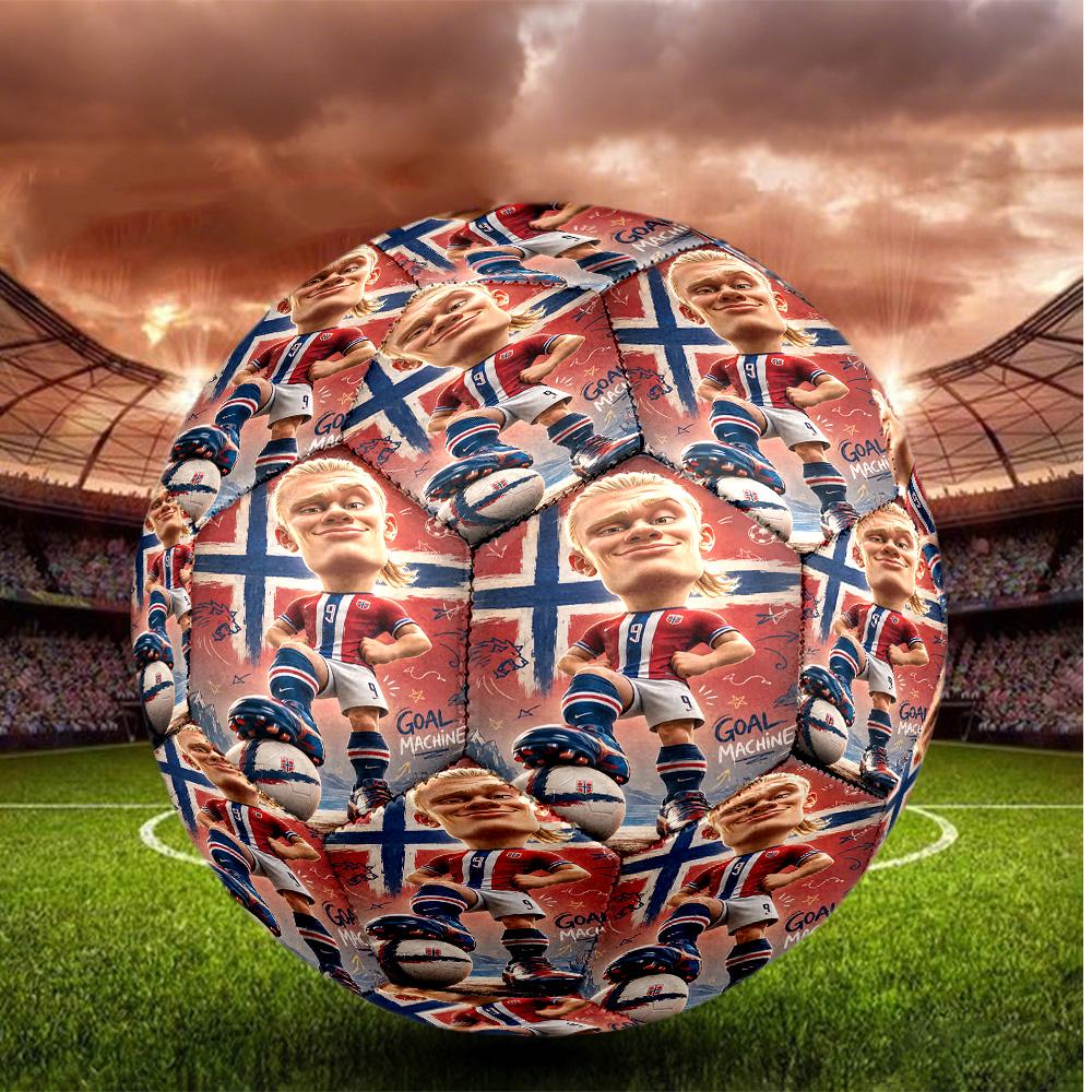 Erling Haaland Taglia 5 Pallone da Calcio Pallone da Calcio ad Alta Elasticità Per Competizioni all'Aperto Allenamento Quotidiano Gioco
