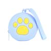Multi-functional Waterproof Silicone Dog Treat Pouch Round Zippered Training Reward Pouch Paw Print Dog Treat Bag Keys