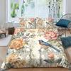 3D Digital Printing Hand-Painted Plant Flower Quilt Cover Pillowcase Two Or Three-Piece Set Polyester Abraded