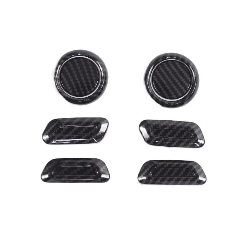 For Rivian R1T R1S 2022-2025 ABS Carbon Fiber Car Seat Adjustment Button Cover Trim Interior Car Accessories