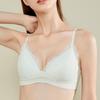 French Lace Girls Triangle Cup Underwear Without Steel Ring Summer Thin Section Bra Gathered Fixed Cup Bra