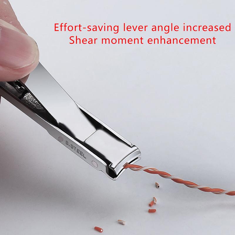 Ultra-Thin Nail Clipper Stainless Steel Foldable Nail Cutter With Nail File