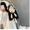 Women's Handbag Fashion Bear Canvas Bag Simple Casual Hundred Bucket Bag Cartoon Shoulder Bag