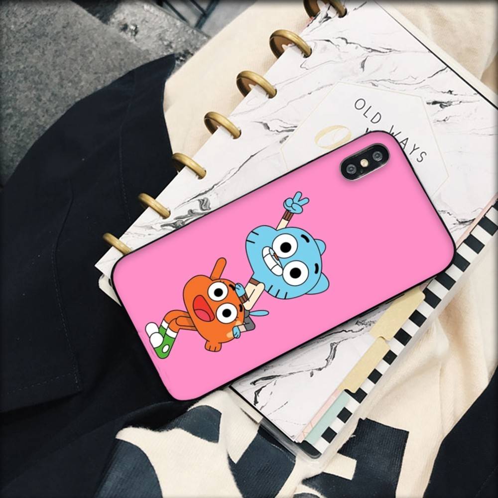The A-Amazing World Gumball Anime Phone Case For IPhone 17 16 14 15 13 12 11 Pro Max Plus Silicone Soft Cover