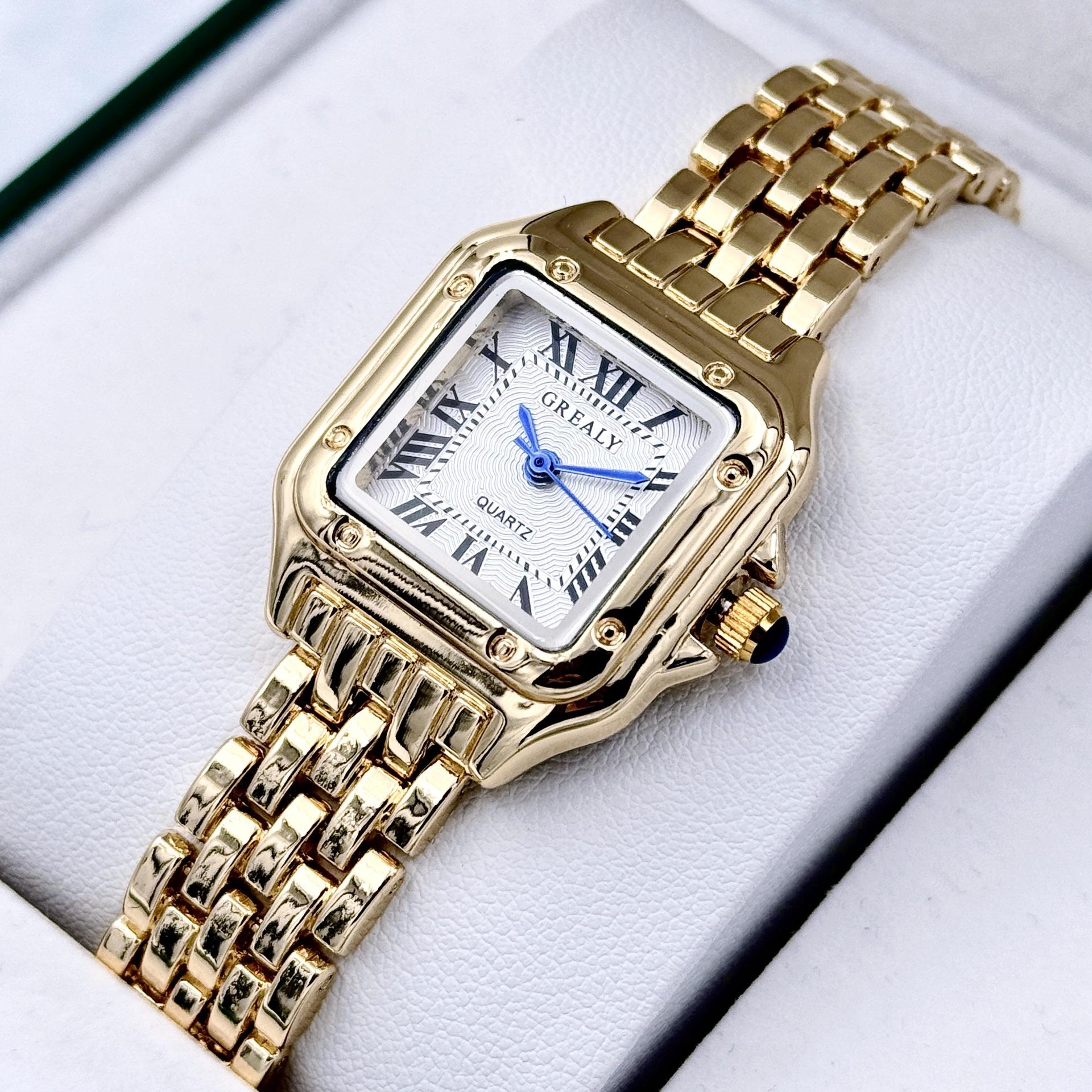 Dai Lanfu Women's Luxury Watch Fashion Square Wristwatch Casual Quartz Watch Simple Rhinestone Clock Gifts Relogio Feminino
