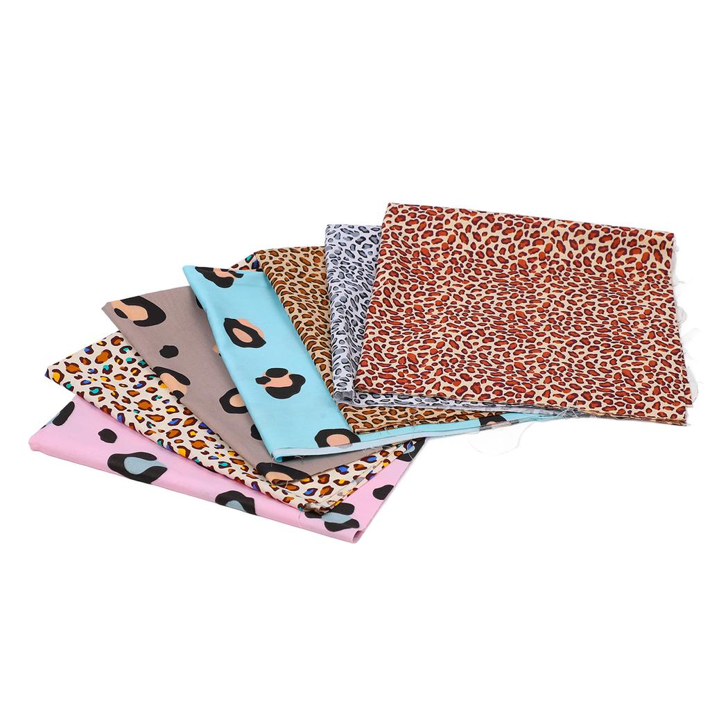 Leopard Print Fabric 19.7in Wide Assorted Styles Soft Breathable Light Multi Purpose Quilting