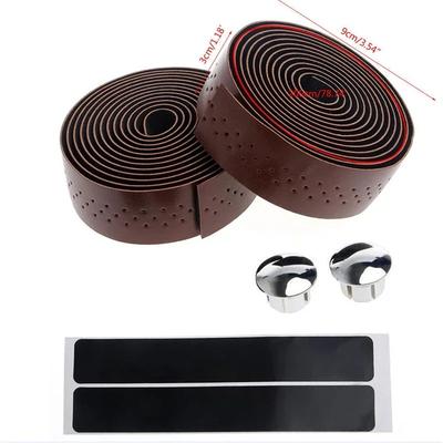 Bicycle Handlebar Multicolor Camouflage Straps Bicycle Perforated Leather Handlebar Straps Dead Fly Road Bike PU Handlebar Tape