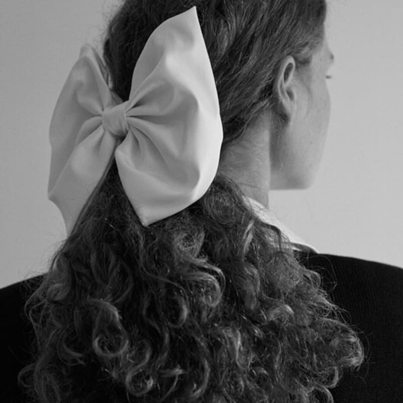 Elizabeth Moments Ivory Large Satin Ribbon Hair Pin