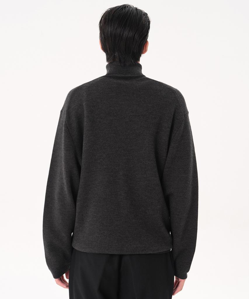 MUSINSA STANDARD Minimal Turtleneck Knit [Charcoal Gray]