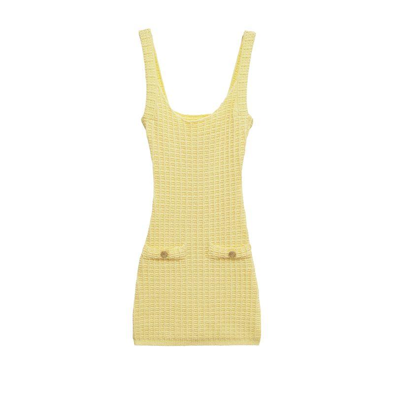 

Kaslead New Women clothes Western Style Fashion Slim fit Holiday Style Stretch Dress 5063830 Yellow L