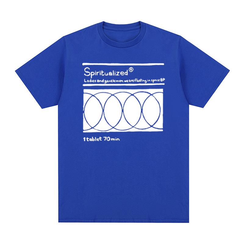 Spiritualized T-Shirt 90er Spacemen Rockband Baumwolle im Weltraum schwebend Herren T-Shirt Neu TEE T-SHIRT Damen Tops