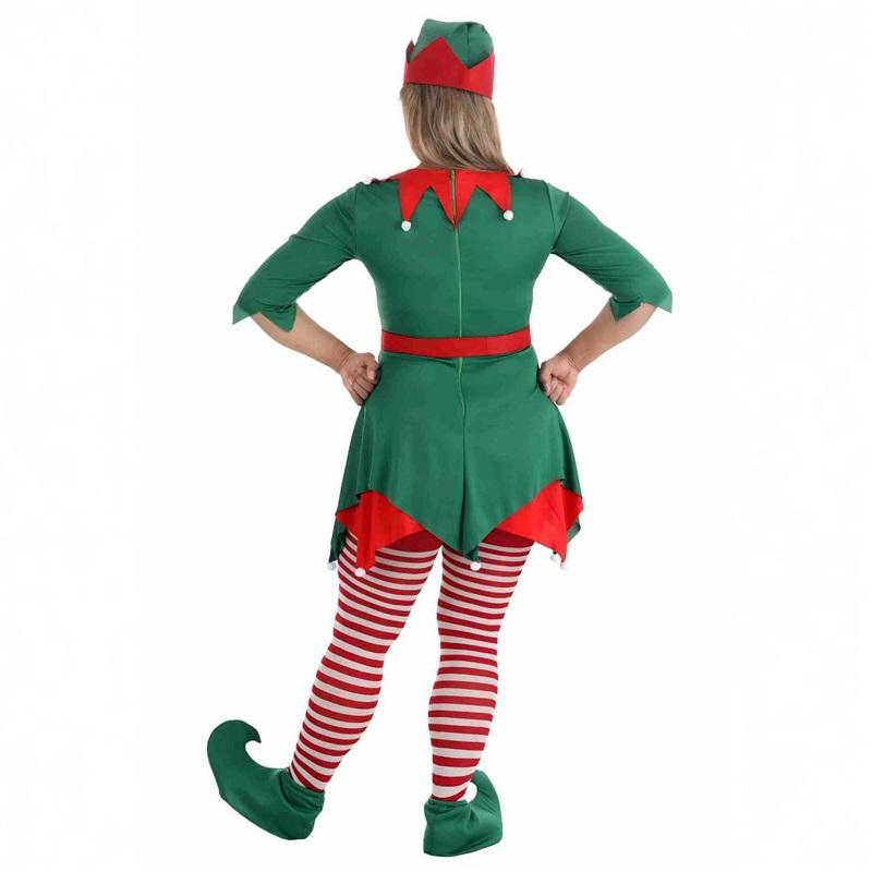Christmas children's elf costume parent-child outfit festival girls' green Christmas clothing