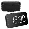 LED Digital Alarm Clock Portable Desk Clock with Snooze for Bedroom Home TravelWhite